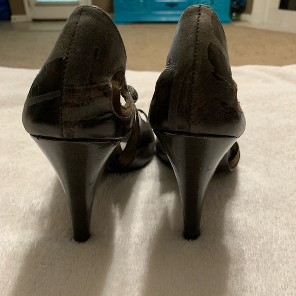 Fergie Peep-Toe Ankle Strap Heels - Picture 4 of 9